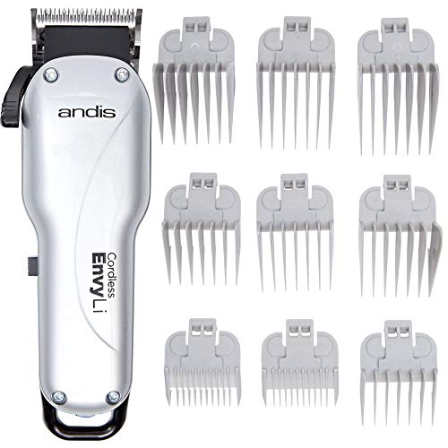 Andis 73000 Envy Cordless Lithium Ion Adjustable Blade Clipper, Grey