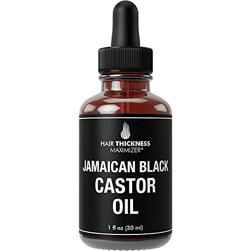 100% Organic Cold-Pressed Jamaican Black Castor Oil by Hair Thickness Maximizer