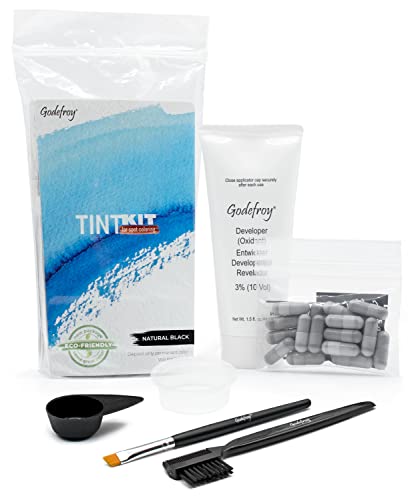 Godefroy Professional Hair Color Tint Kit, Natural Black 