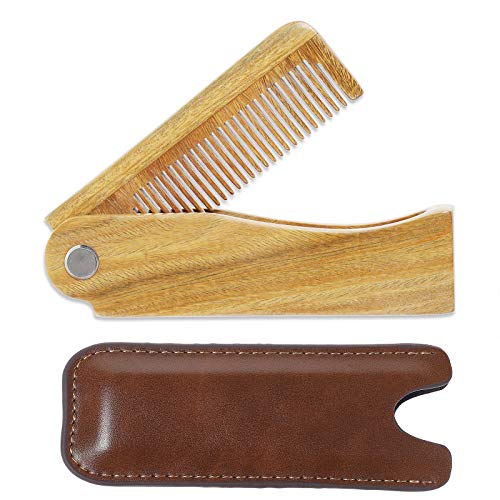 Onedor Sandalwood Fine Tooth Folding Beard Comb 