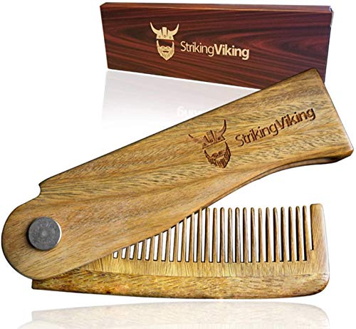 Striking Viking Folding Wooden Comb