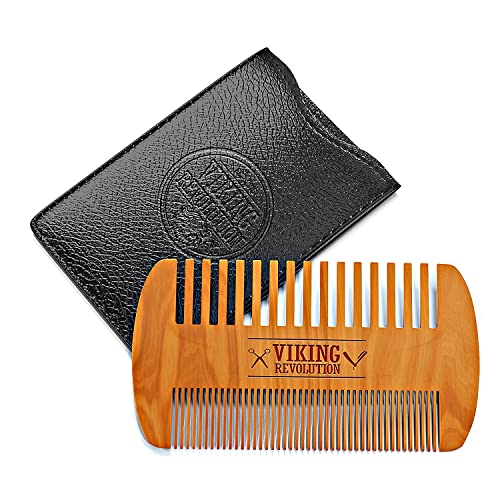 Wooden Beard Comb & Case