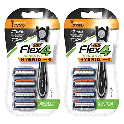 BIC Flex 4 Sensitive Hybrid Men’s 4-Blade Razor