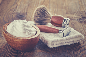 safety razor on table