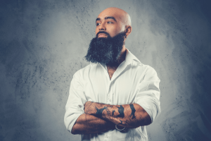 black man with beard