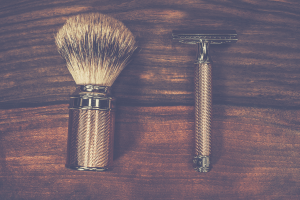 safety razor on a table
