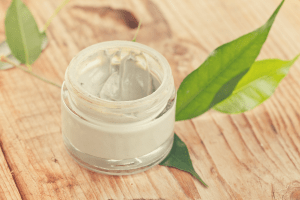 body lotion on table