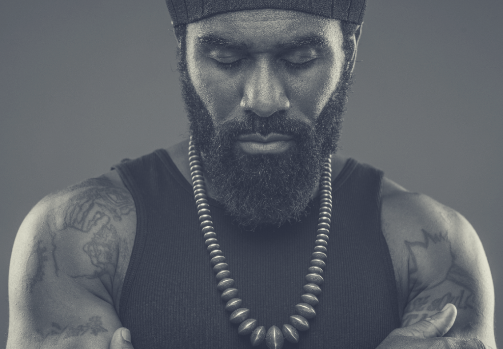 black man with beard