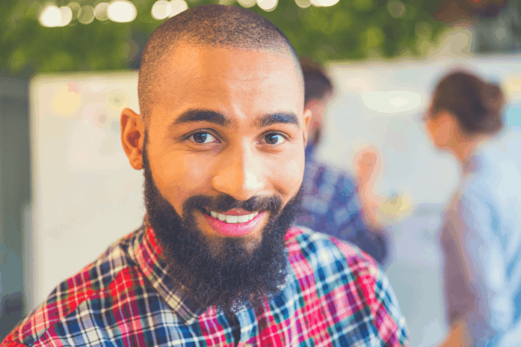 black man with beard