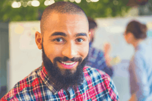 black man with beard