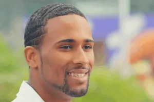 black man with 360 waves