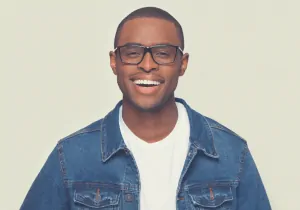 black man smiling