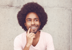 black man smiling