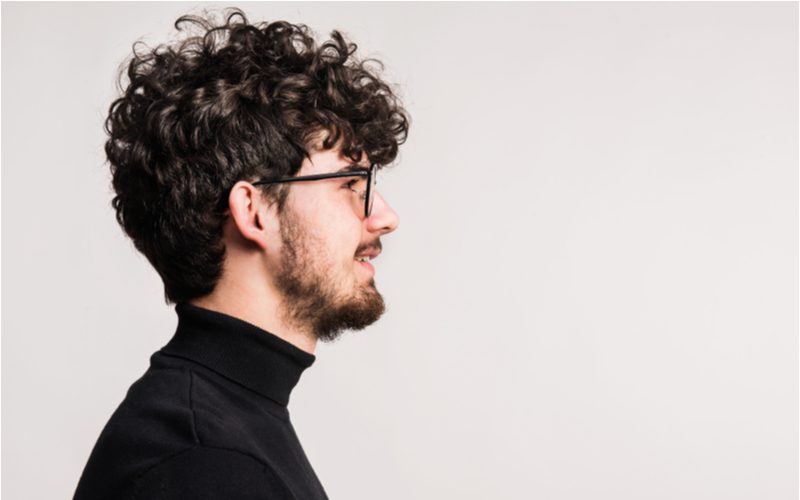 Messy Bangs Curly Hair Men's Hairstyle