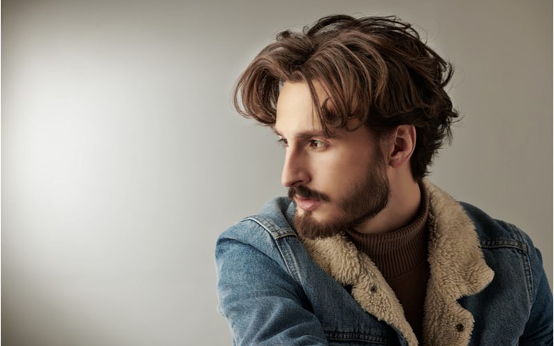 Slight Waves Curly Hair Men's Cut