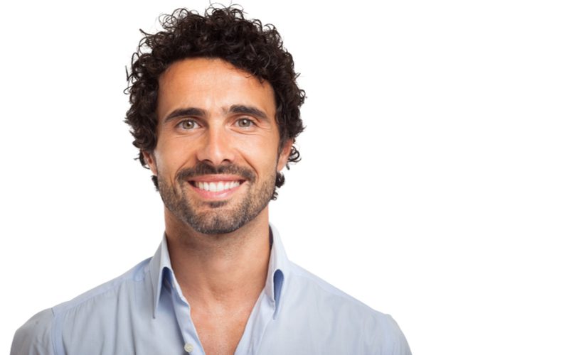 Curly hair men idea featuring Medium-Length Curly Hair